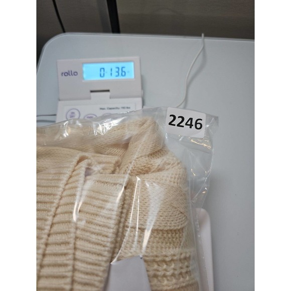 Made With Love Sweater Womens XL Cream & Animal Print Pearl Buttons - Picture 6 of 6